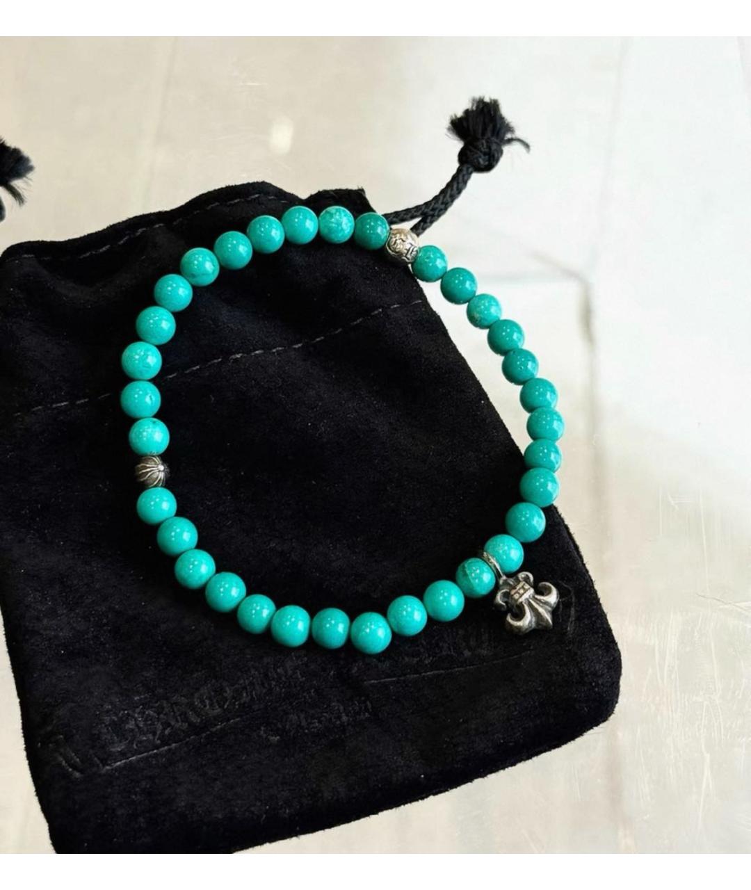 CHROME HEARTS Бирюзовый браслет из бисера, фото 2