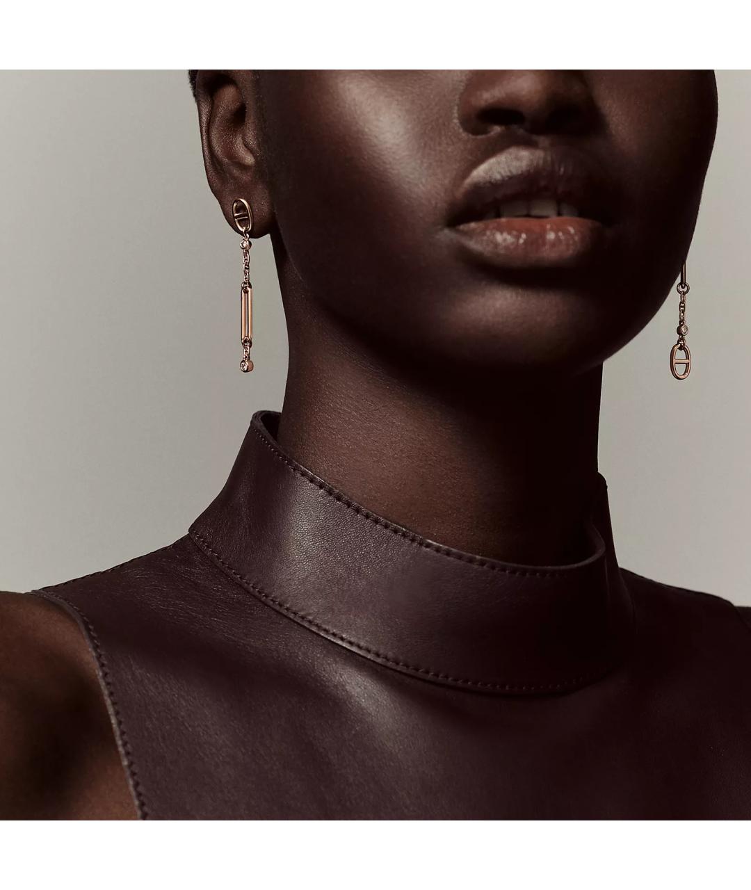 HERMES Золотые серьги из розового золота, фото 2