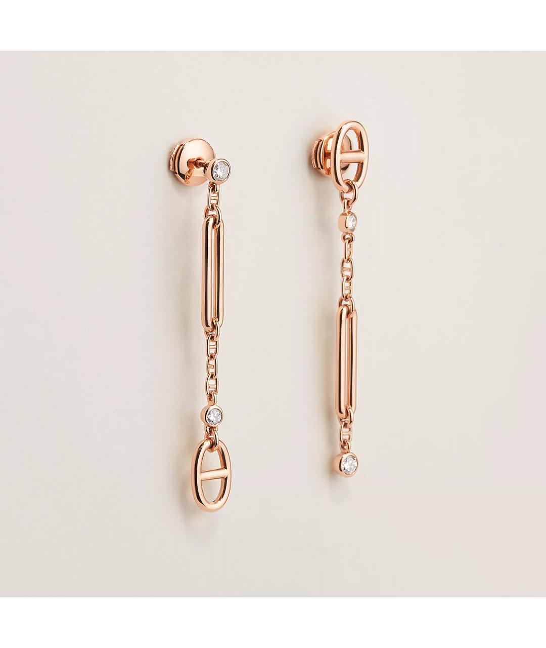 HERMES Золотые серьги из розового золота, фото 3