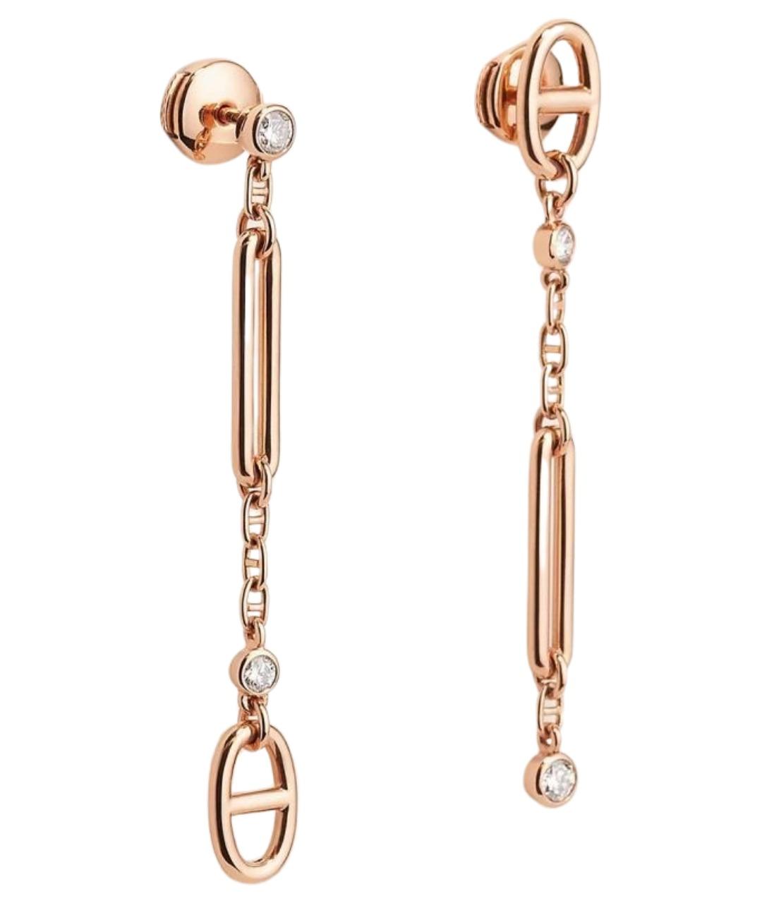 HERMES Золотые серьги из розового золота, фото 1