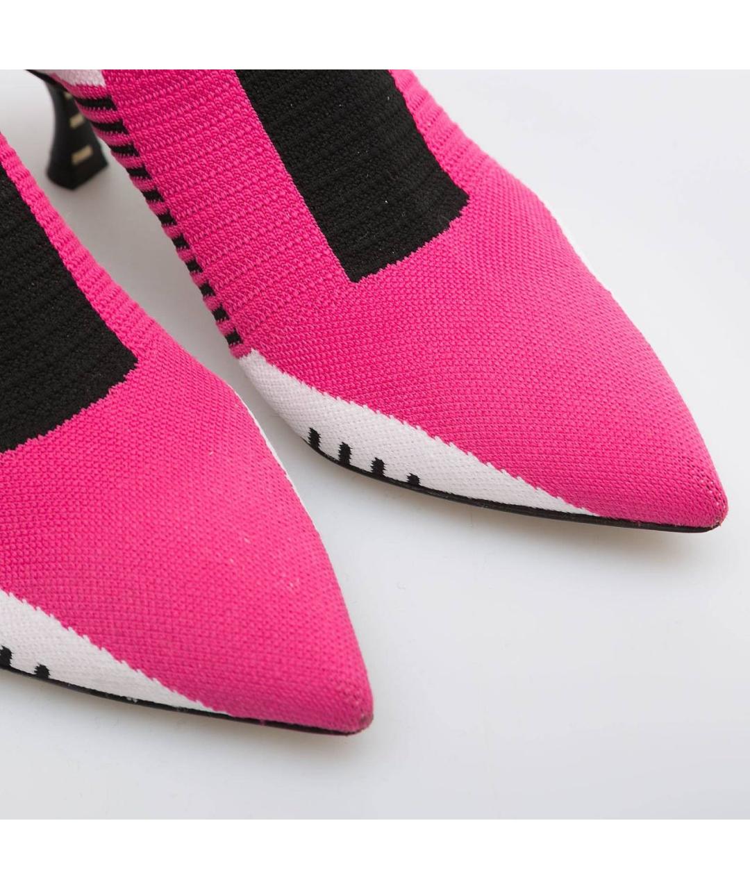 DOLCE&GABBANA Розовые текстильные ботильоны, фото 3