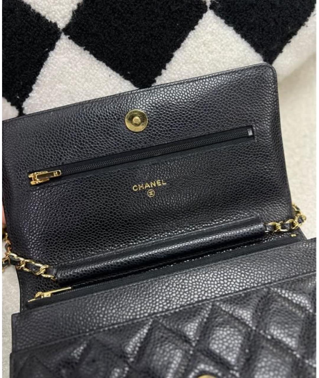 CHANEL Черная кожаная сумка через плечо, фото 2