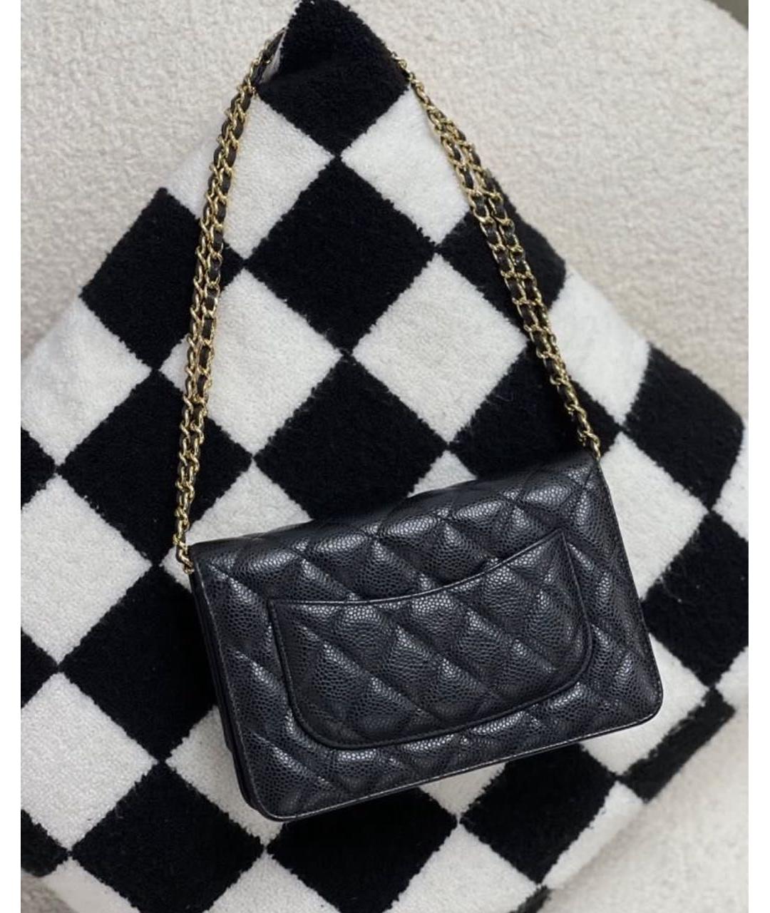 CHANEL Черная кожаная сумка через плечо, фото 4