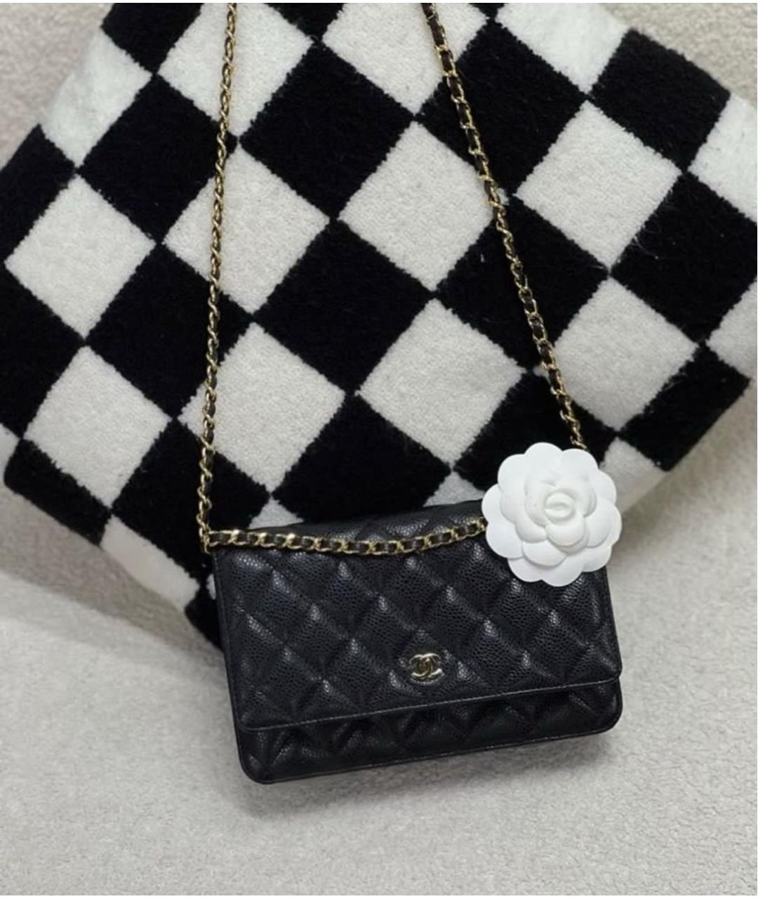 CHANEL Черная кожаная сумка через плечо, фото 5