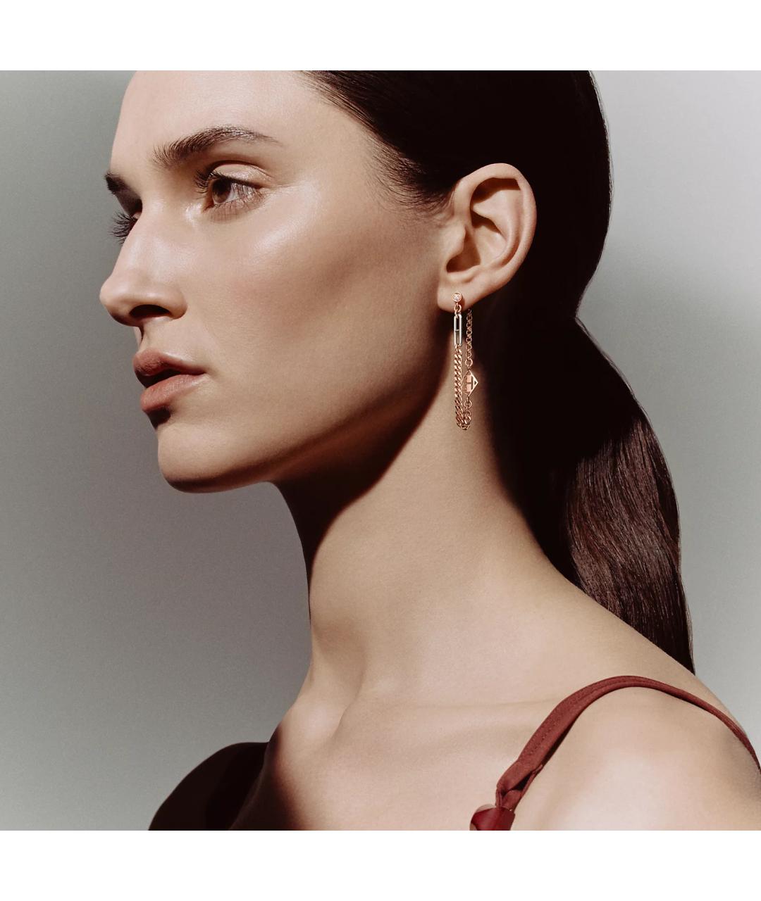 HERMES Золотые серьги из розового золота, фото 2