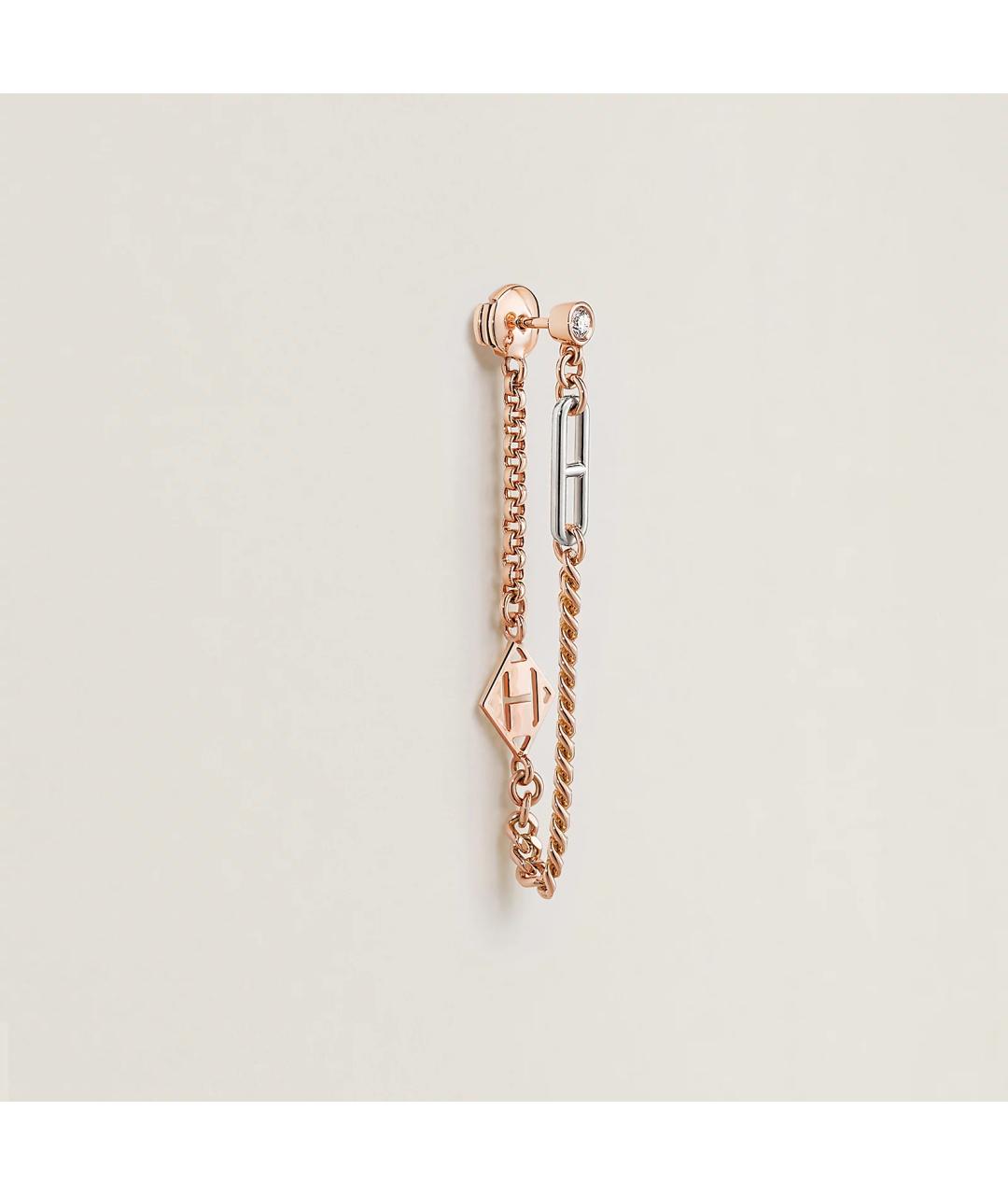 HERMES Золотые серьги из розового золота, фото 3