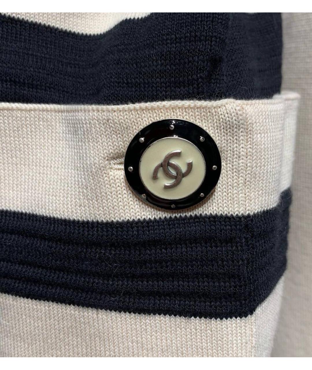 CHANEL Белое хлопковое повседневное платье, фото 4