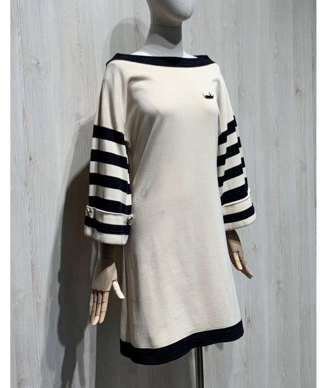 CHANEL Белое хлопковое повседневное платье, фото 2