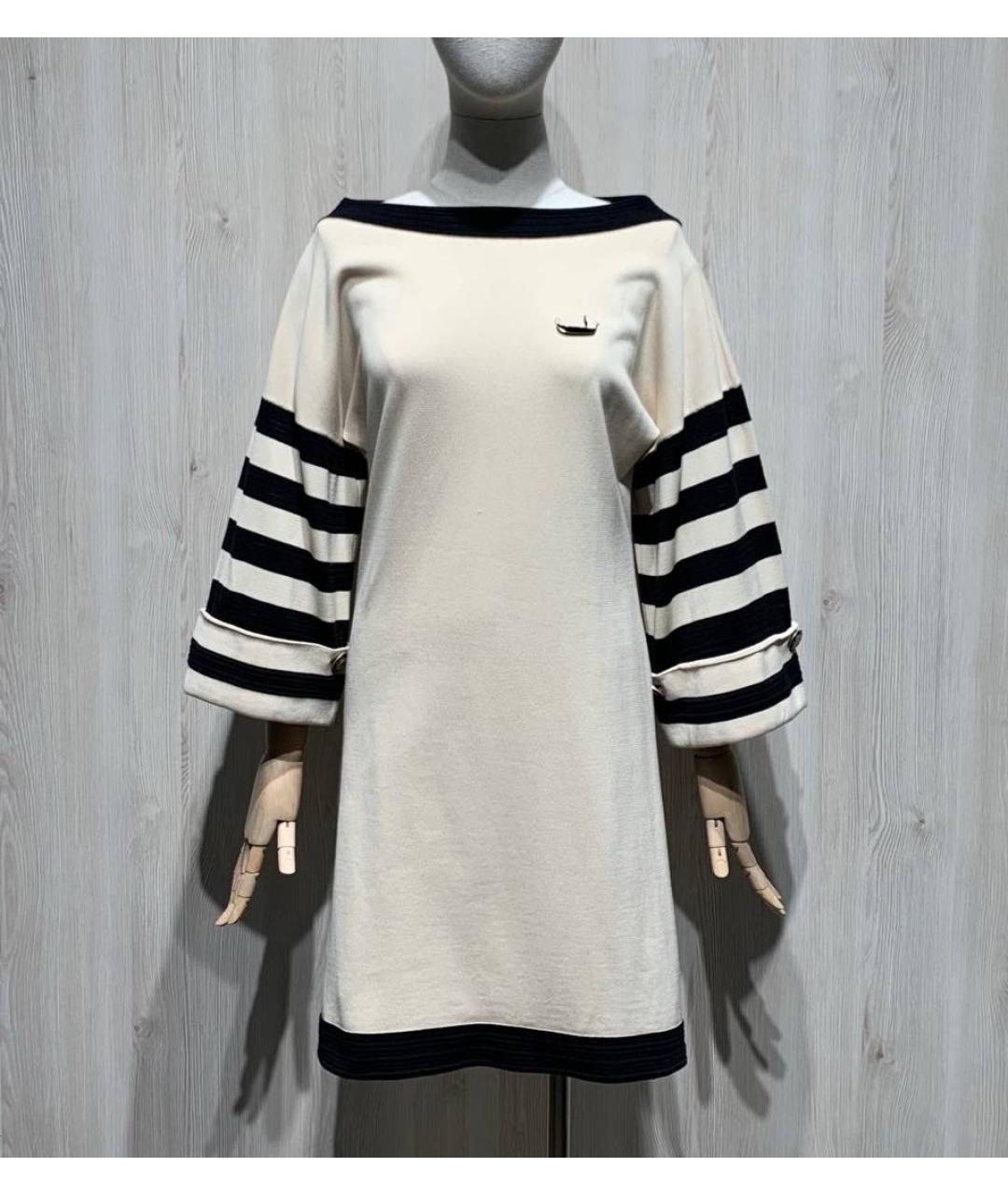 CHANEL Белое хлопковое повседневное платье, фото 8
