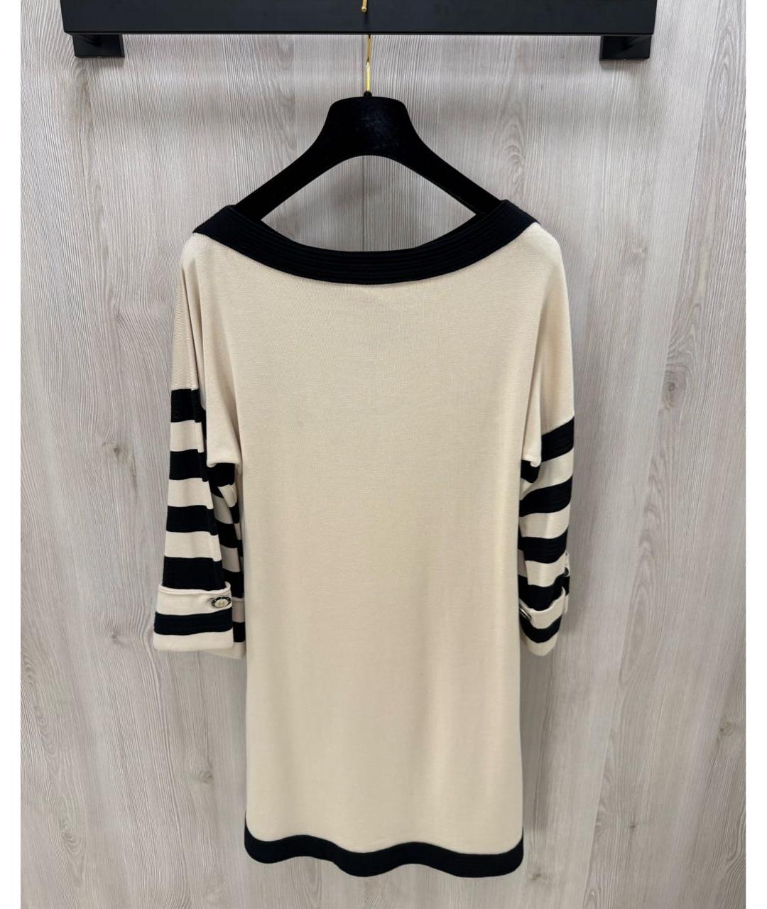 CHANEL Белое хлопковое повседневное платье, фото 5