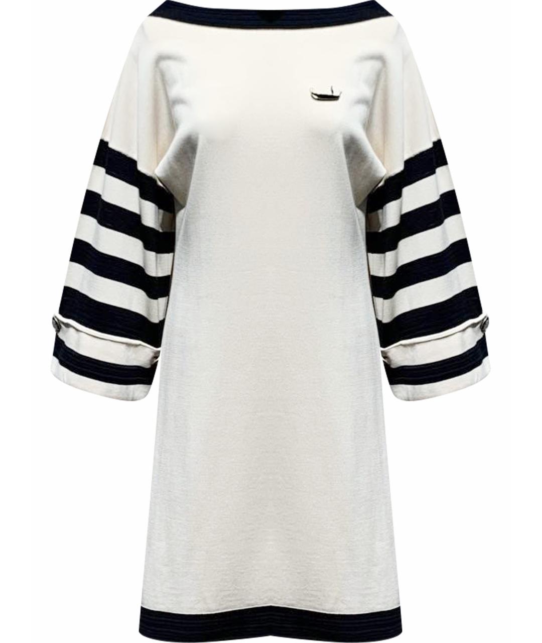 CHANEL Белое хлопковое повседневное платье, фото 1