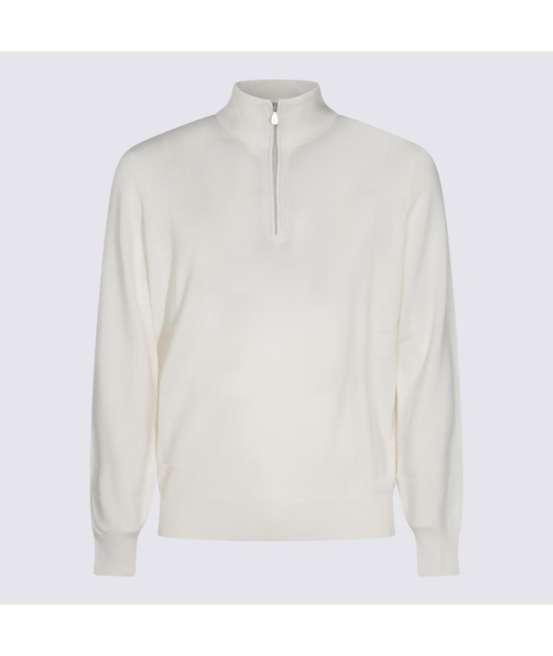 BRUNELLO CUCINELLI Белый кашемировый джемпер / свитер, фото 3