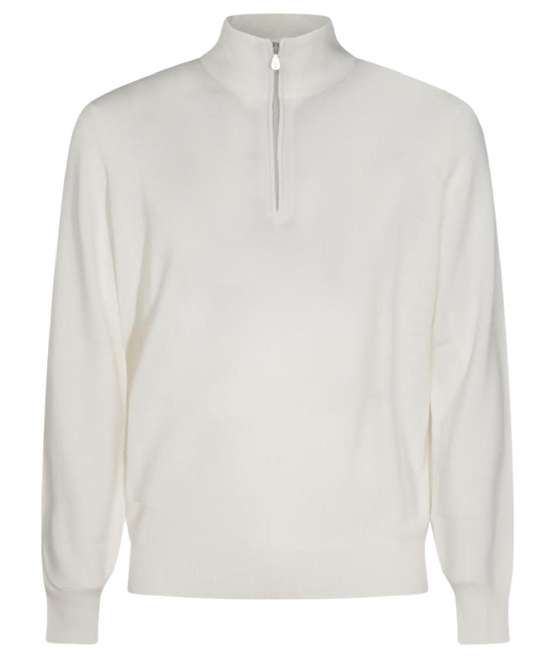 BRUNELLO CUCINELLI Белый кашемировый джемпер / свитер, фото 1