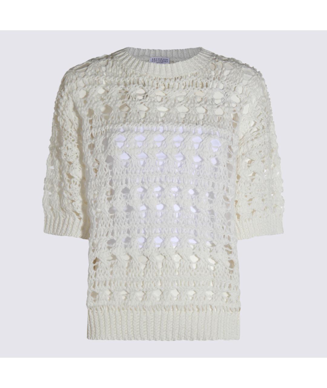 BRUNELLO CUCINELLI Белый джемпер / свитер, фото 5