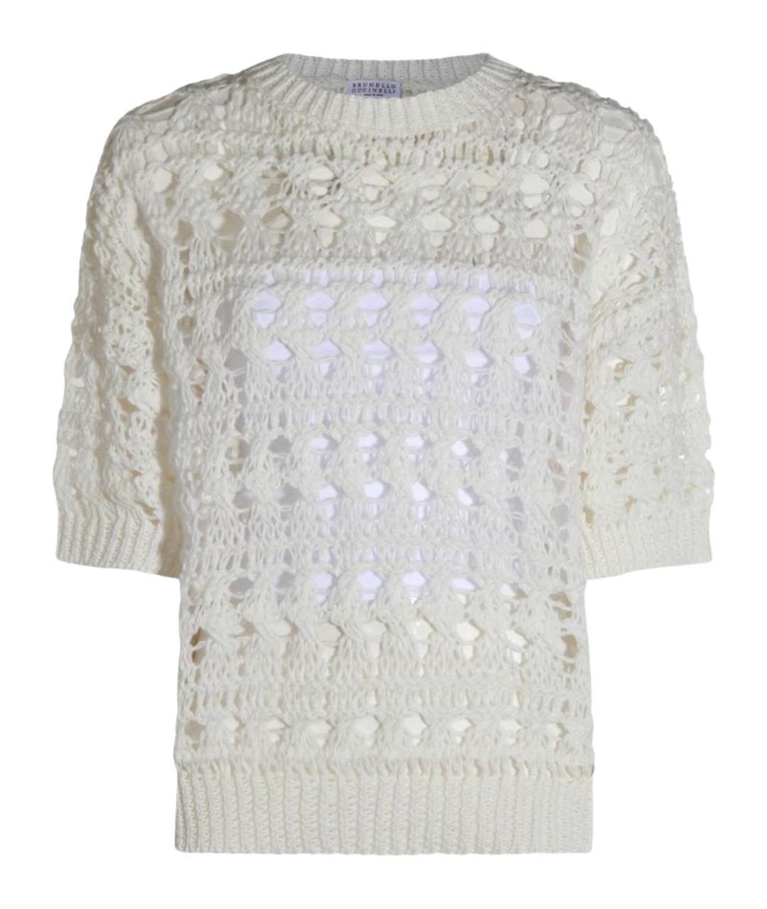 BRUNELLO CUCINELLI Белый джемпер / свитер, фото 1