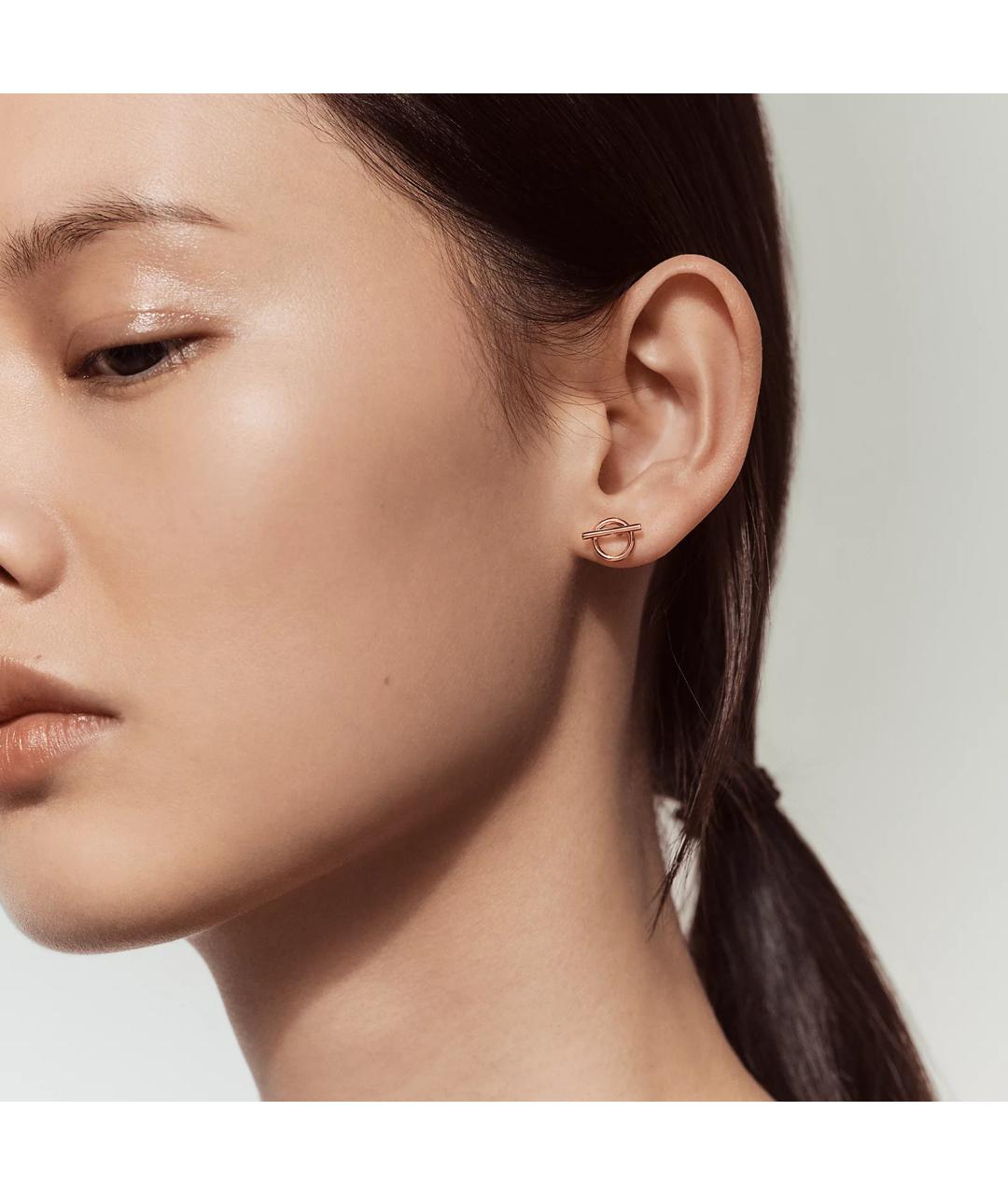 HERMES Золотые серьги из розового золота, фото 2