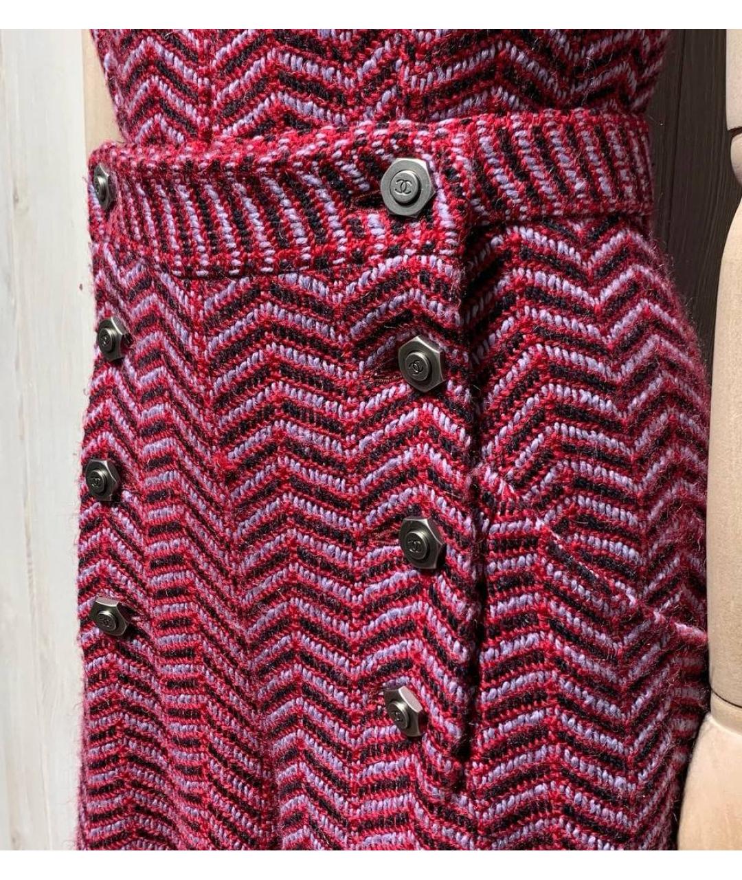 CHANEL Бордовый шерстяной комбинезон, фото 3