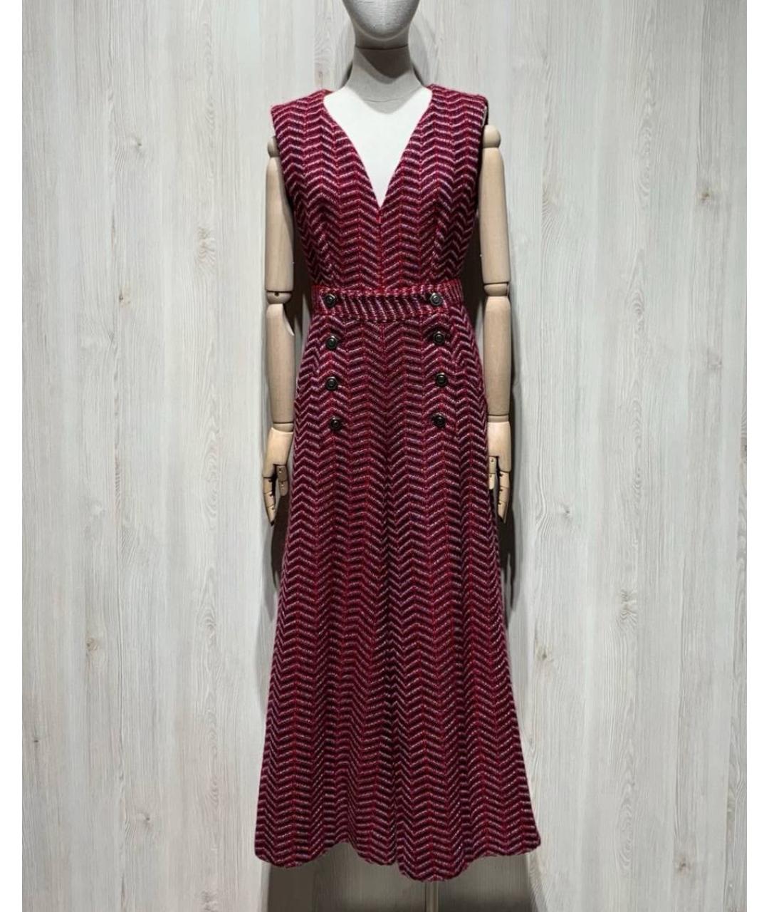 CHANEL Бордовый шерстяной комбинезон, фото 8