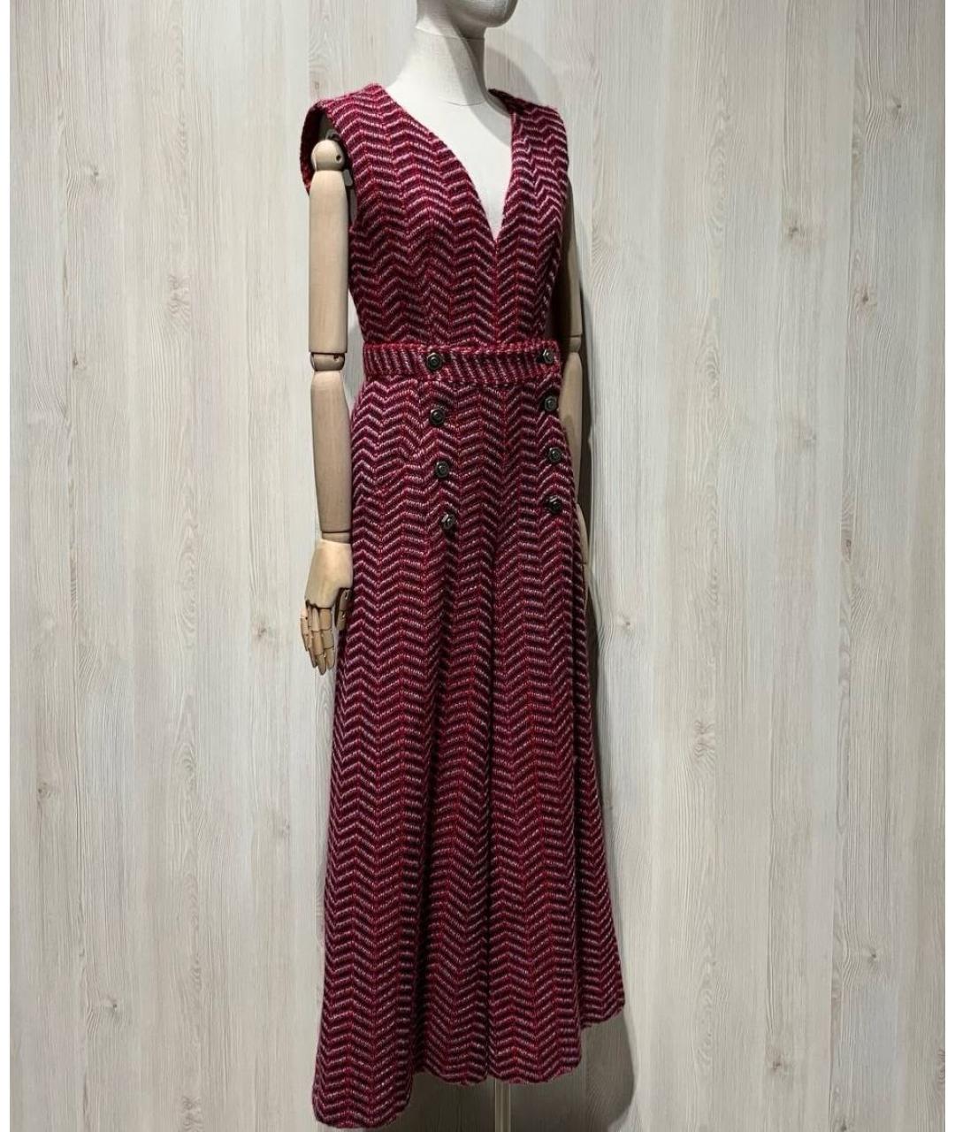 CHANEL Бордовый шерстяной комбинезон, фото 2