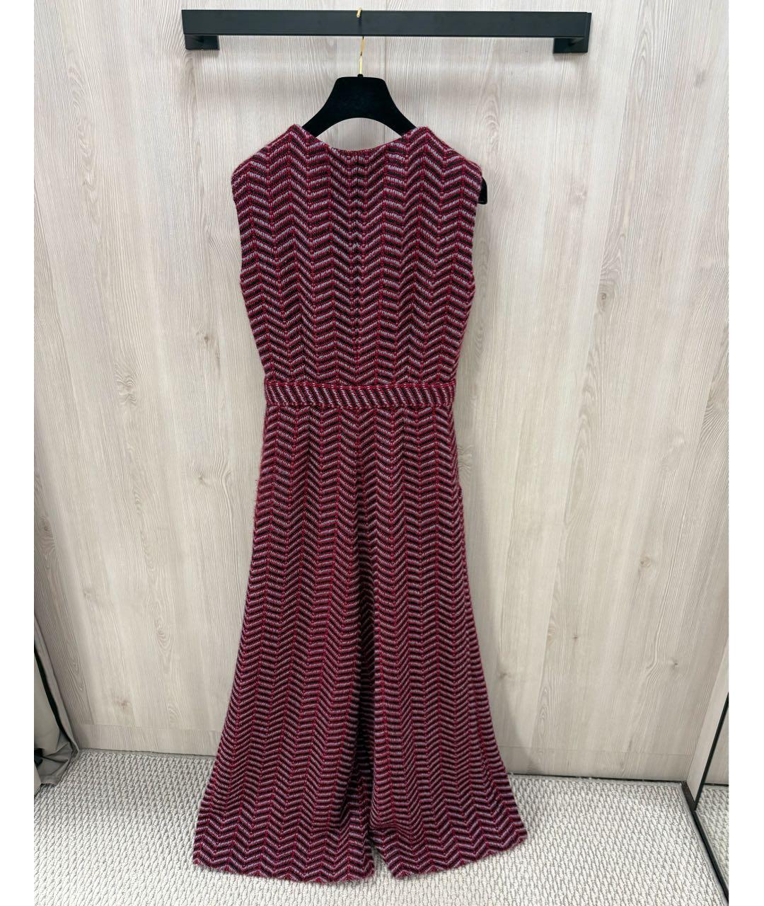 CHANEL Бордовый шерстяной комбинезон, фото 4