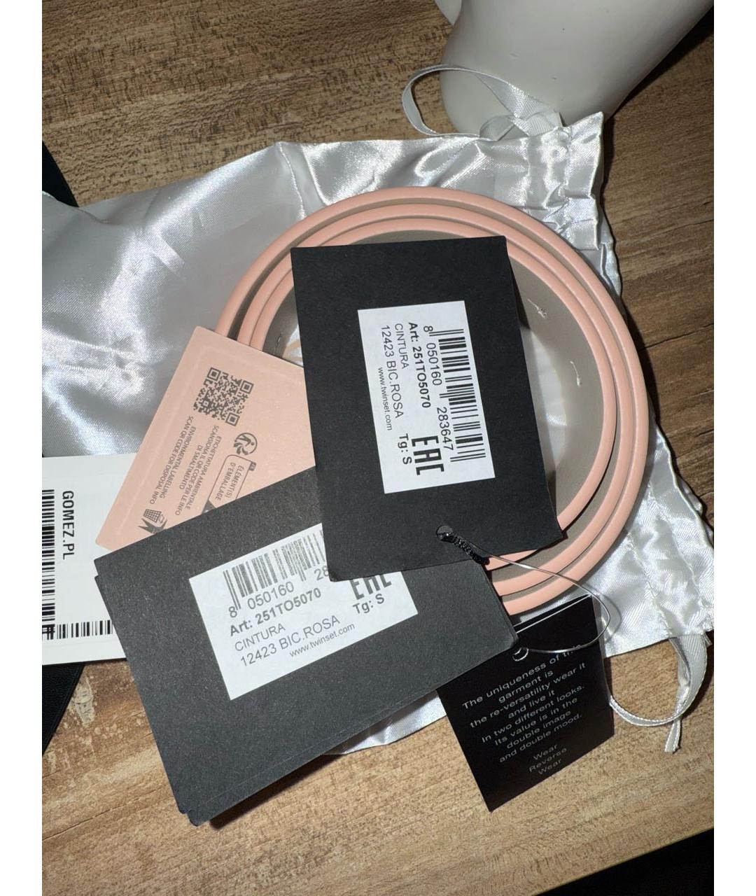 TWIN-SET Бежевый ремень из искусственной кожи, фото 8