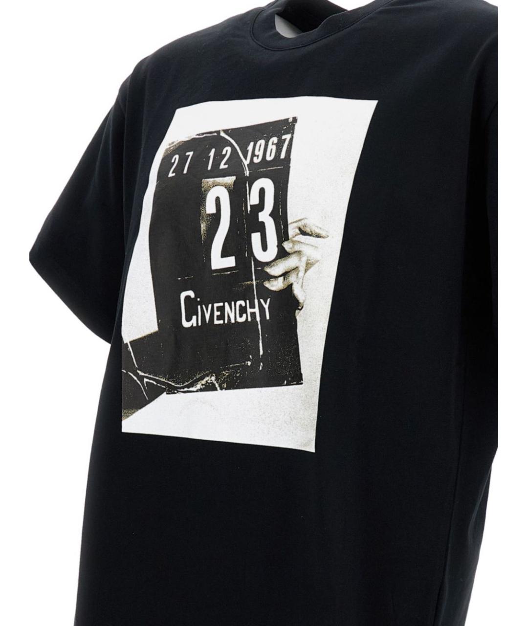 GIVENCHY Черная хлопковая футболка, фото 3