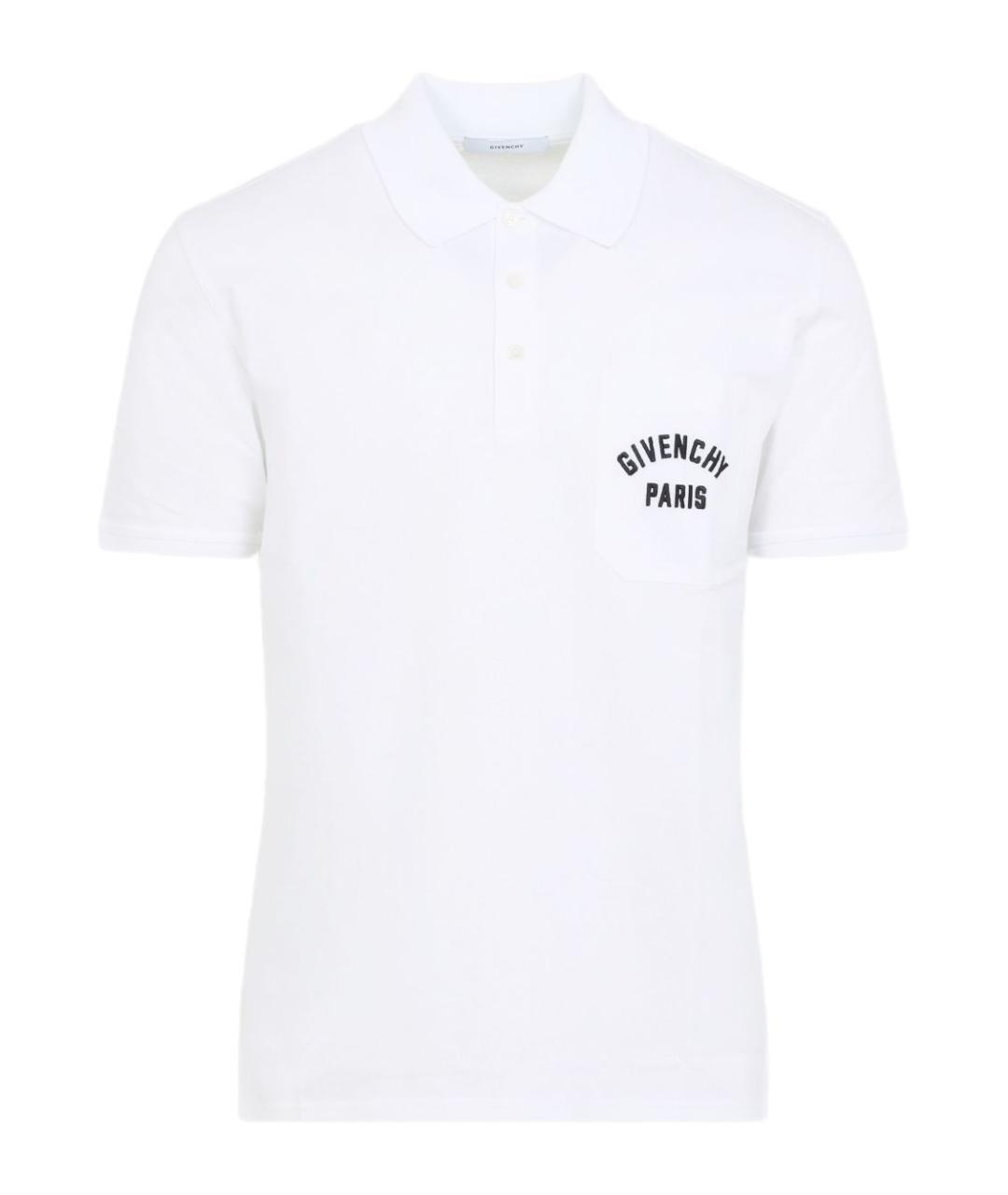 GIVENCHY Белое хлопковое поло с коротким рукавом, фото 1
