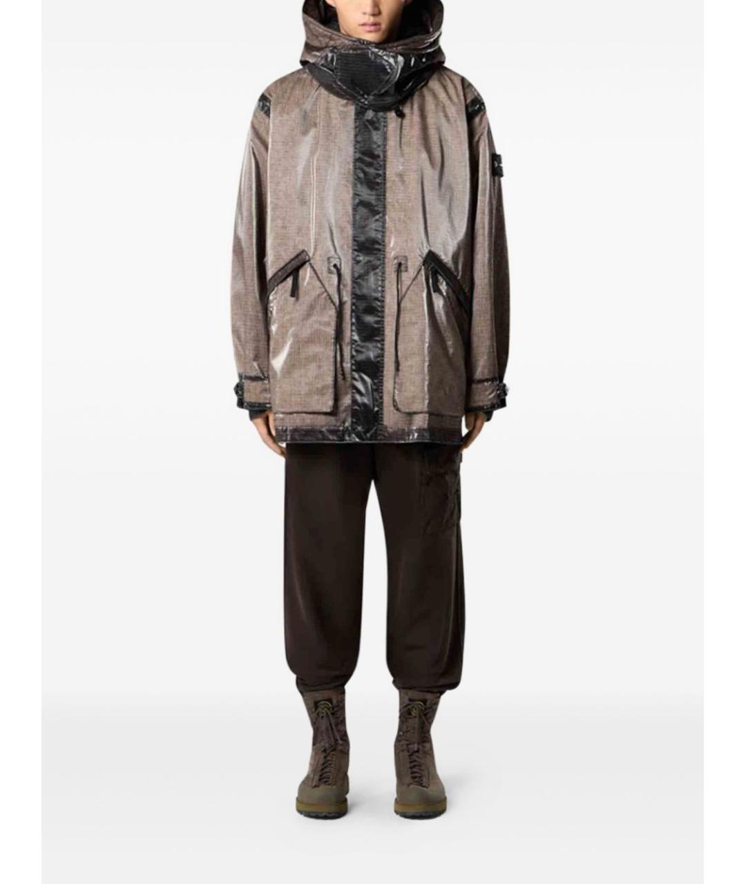 STONE ISLAND Серая хлопковая куртка, фото 3