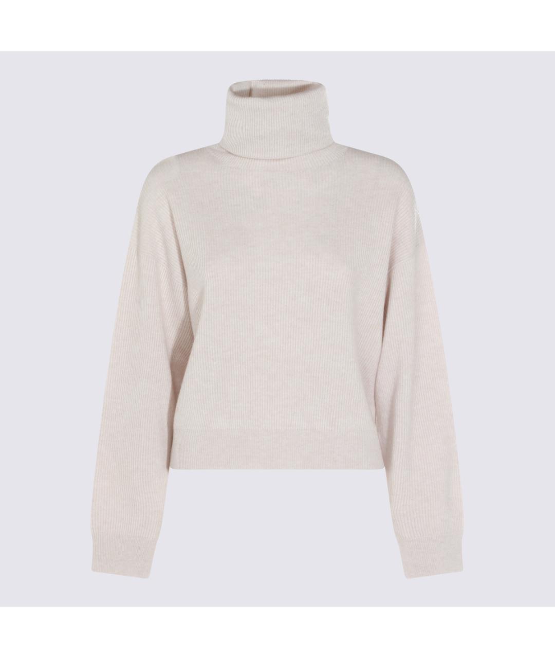 BRUNELLO CUCINELLI Бежевый шерстяной джемпер / свитер, фото 5