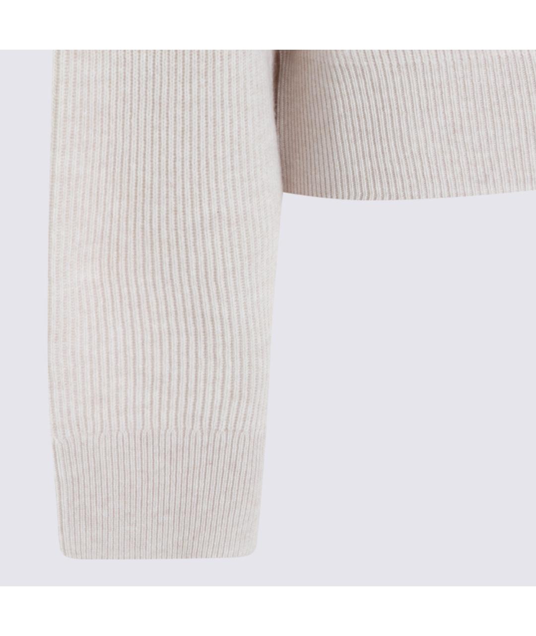 BRUNELLO CUCINELLI Бежевый шерстяной джемпер / свитер, фото 3