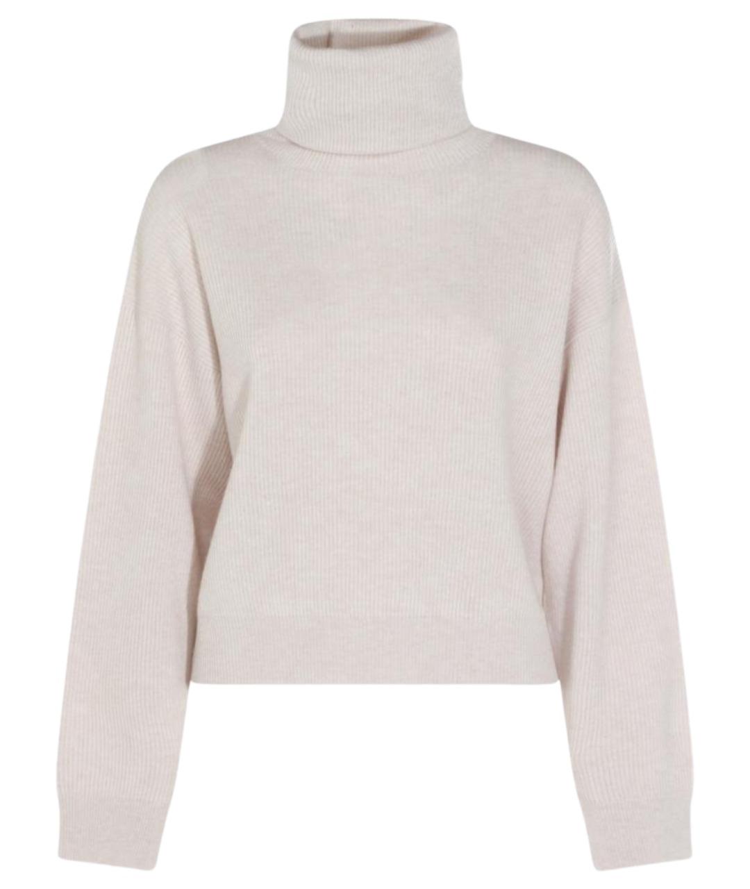 BRUNELLO CUCINELLI Бежевый шерстяной джемпер / свитер, фото 1