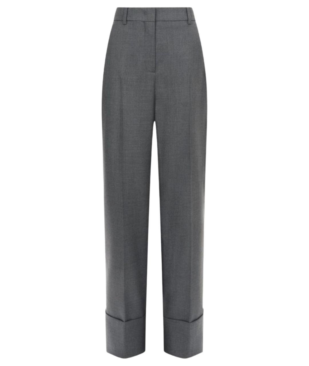 VALENTINO Серые шерстяные прямые брюки, фото 1