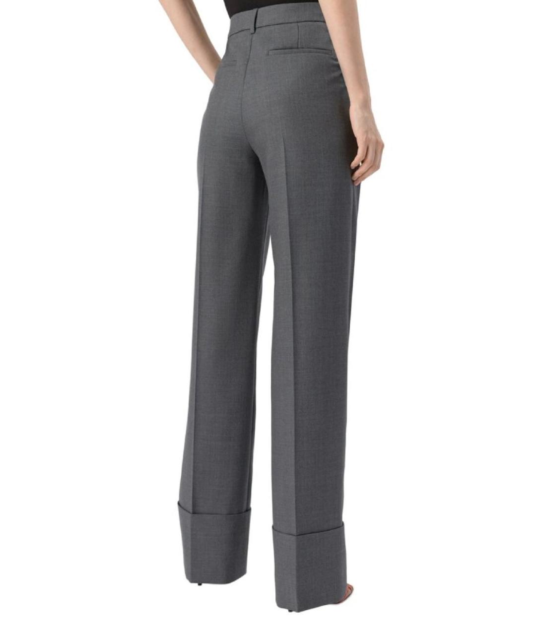 VALENTINO Серые шерстяные прямые брюки, фото 2