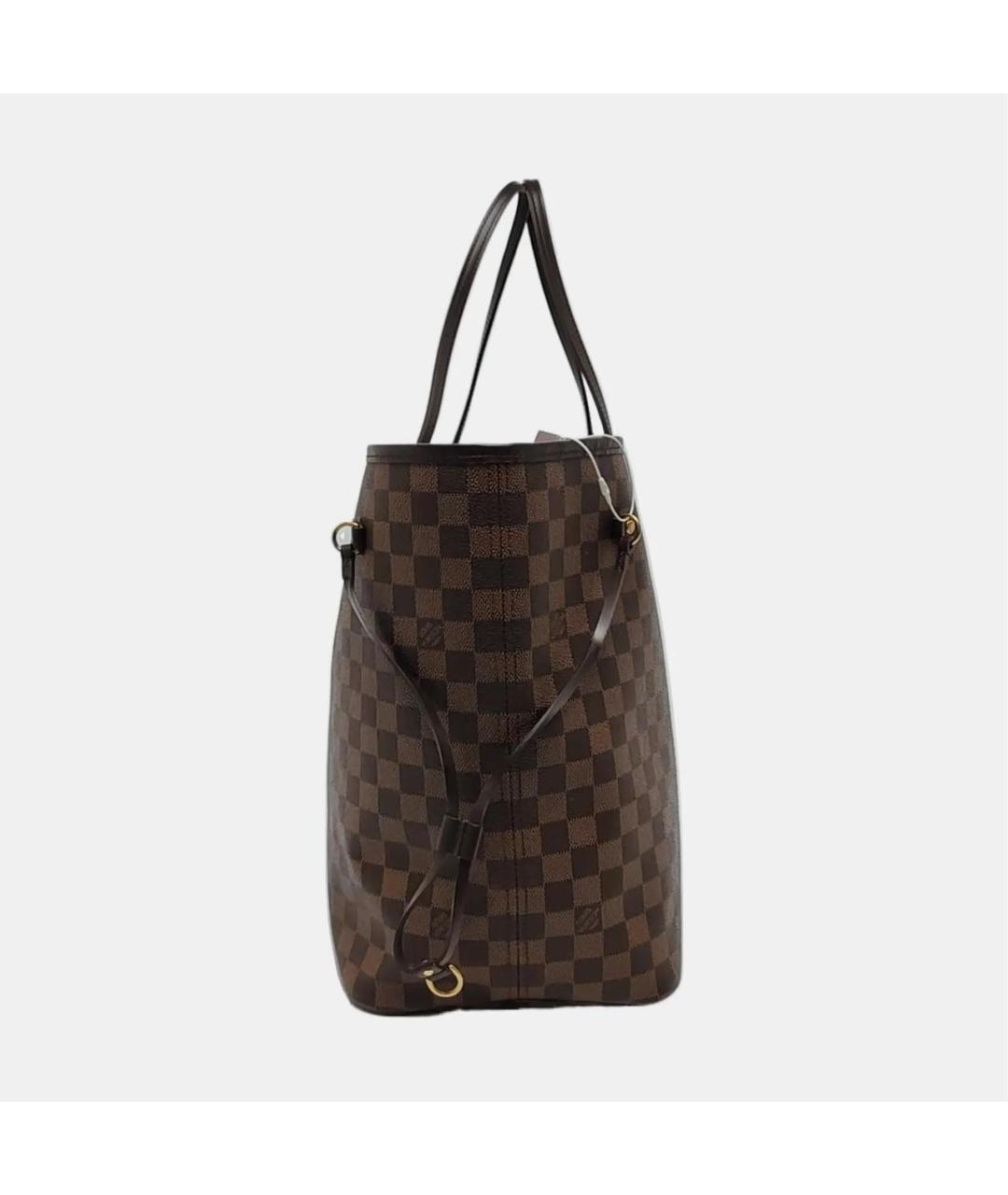 LOUIS VUITTON Коричневая кожаная сумка тоут, фото 3