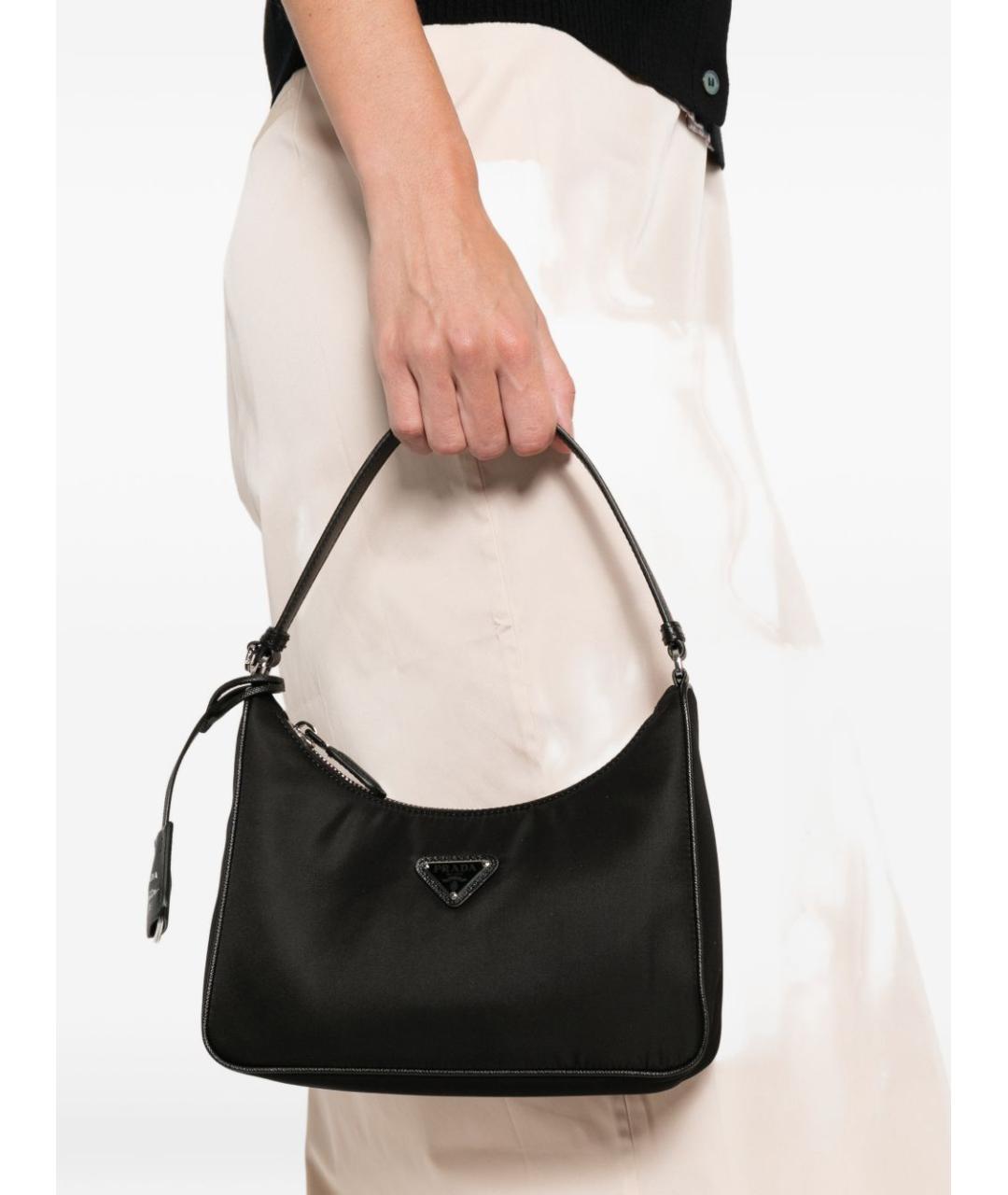 PRADA Черная синтетическая сумка через плечо, фото 3