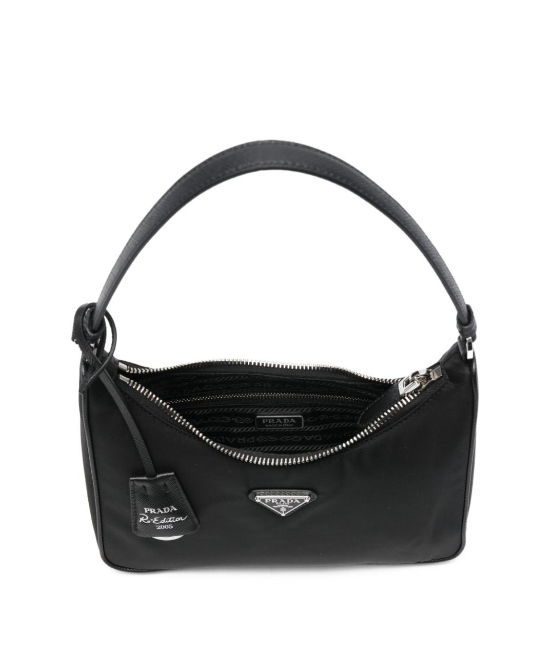 PRADA Черная синтетическая сумка через плечо, фото 5