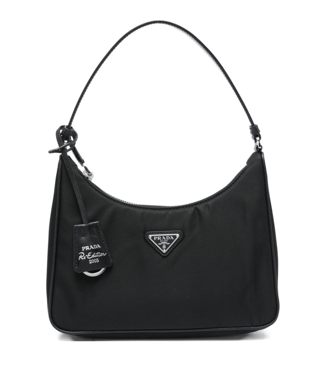 PRADA Черная синтетическая сумка через плечо, фото 1