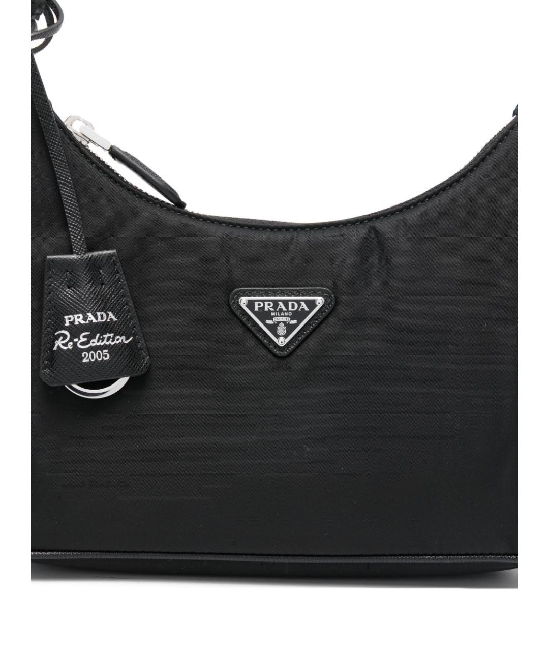 PRADA Черная синтетическая сумка через плечо, фото 4