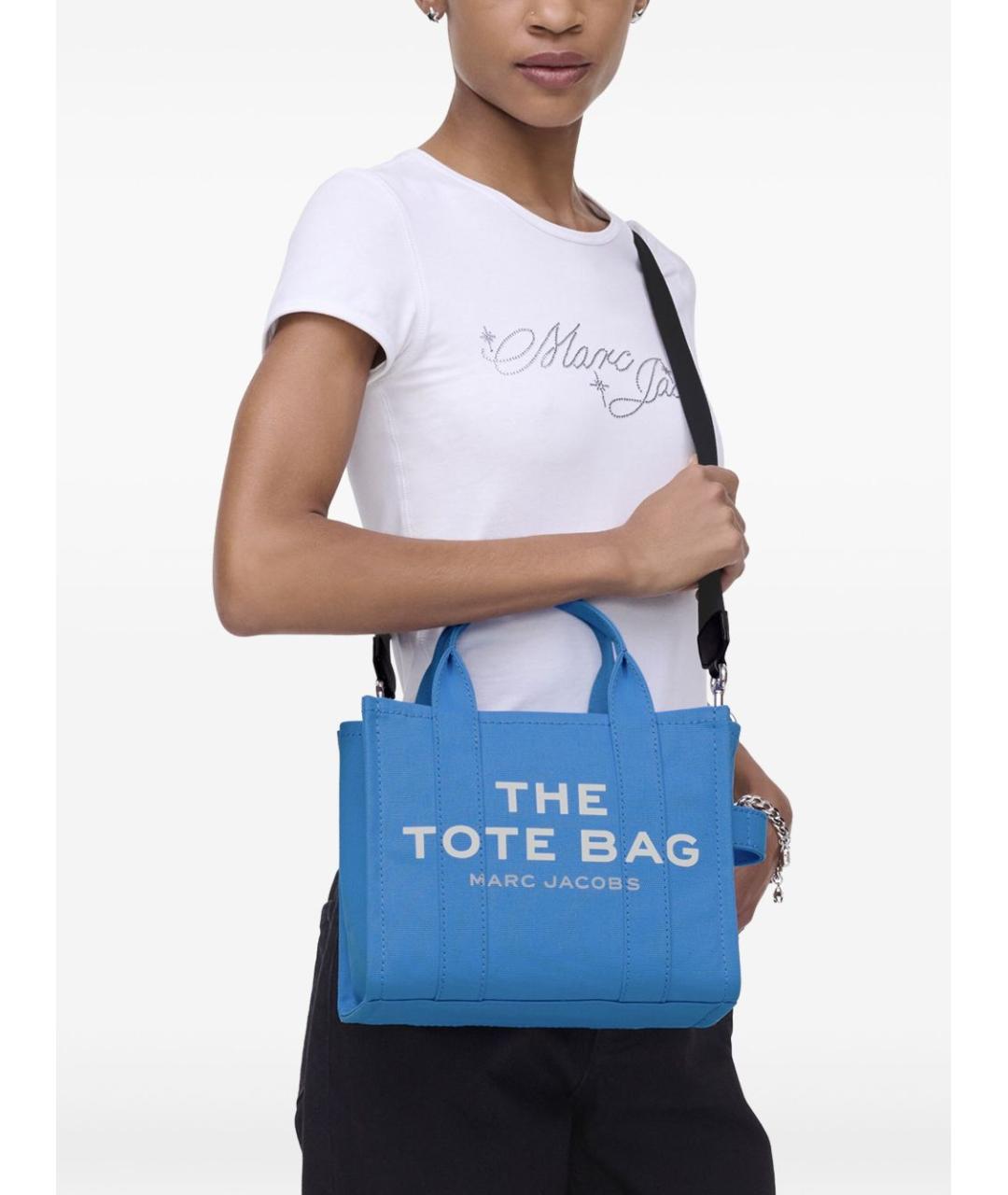 MARC JACOBS Синяя хлопковая сумка тоут, фото 6