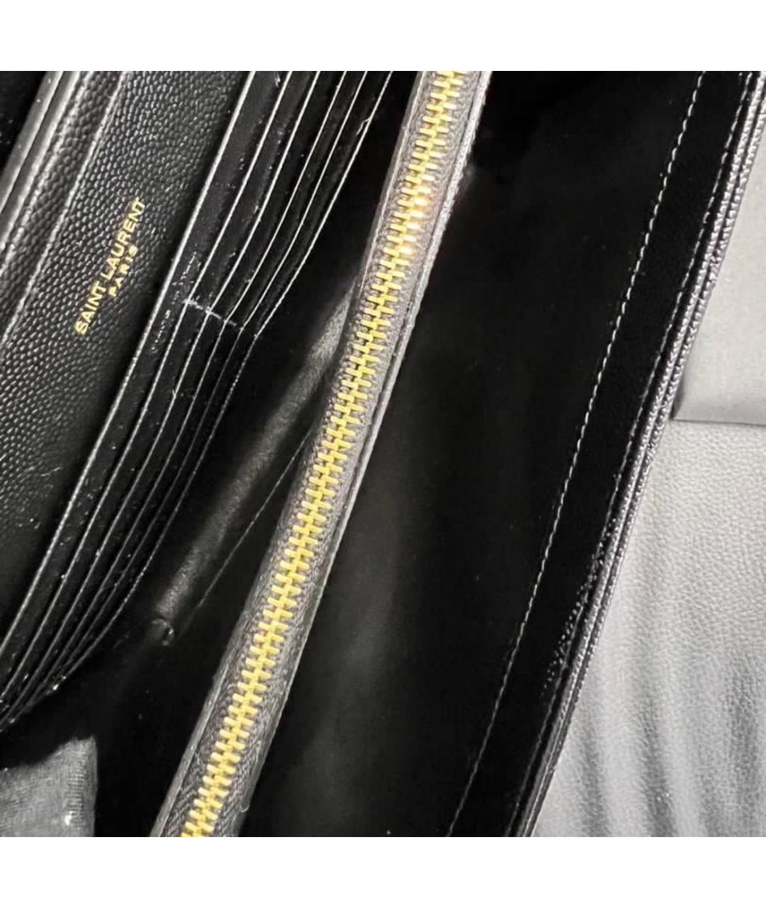 SAINT LAURENT Черная кожаная сумка через плечо, фото 4