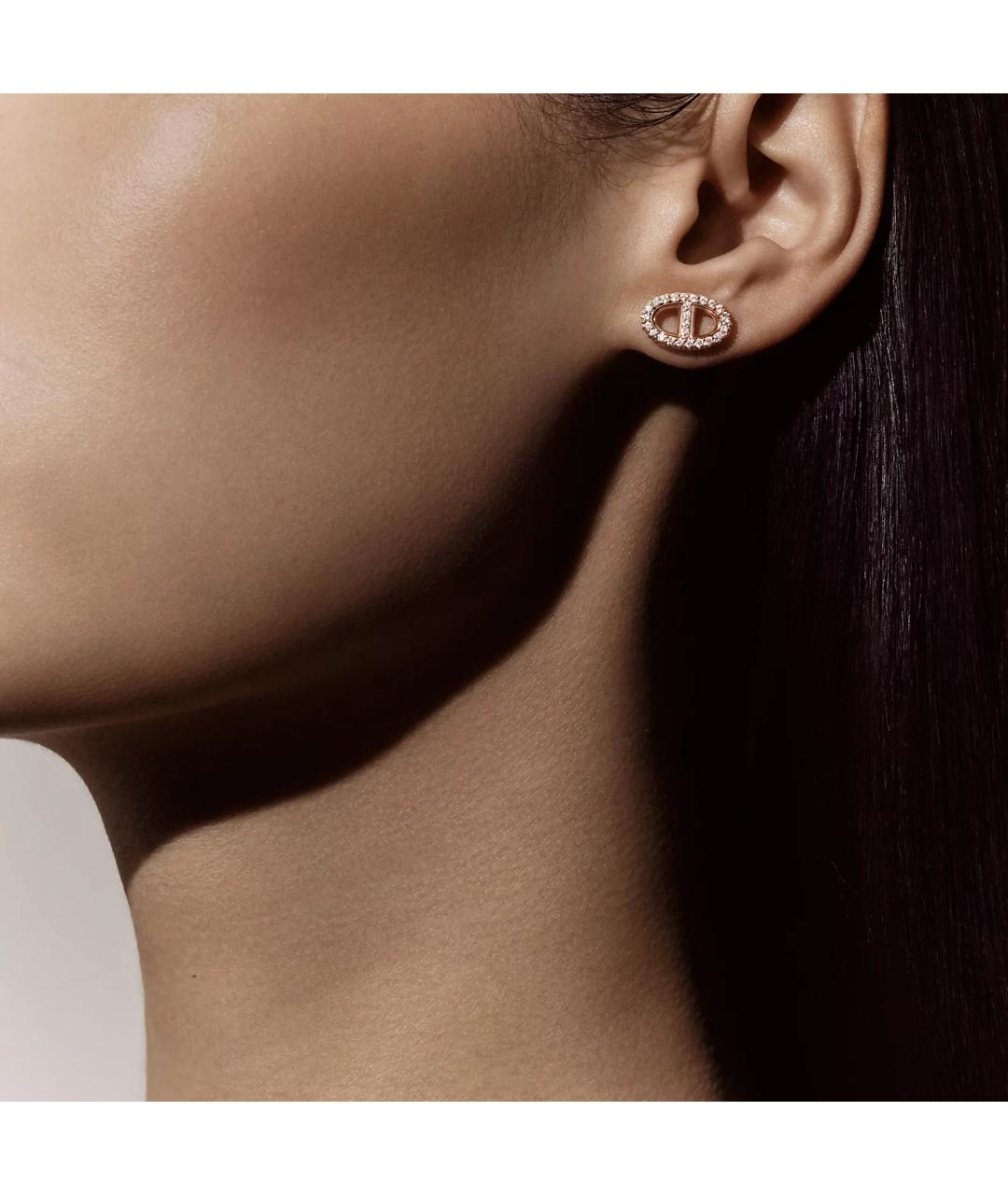 HERMES Золотые серьги из розового золота, фото 2