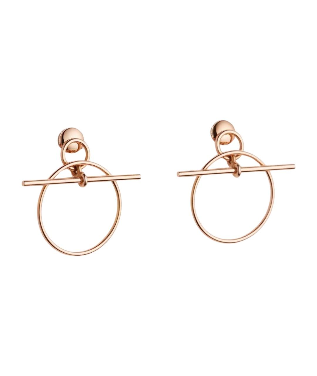 HERMES Золотые серьги из розового золота, фото 1