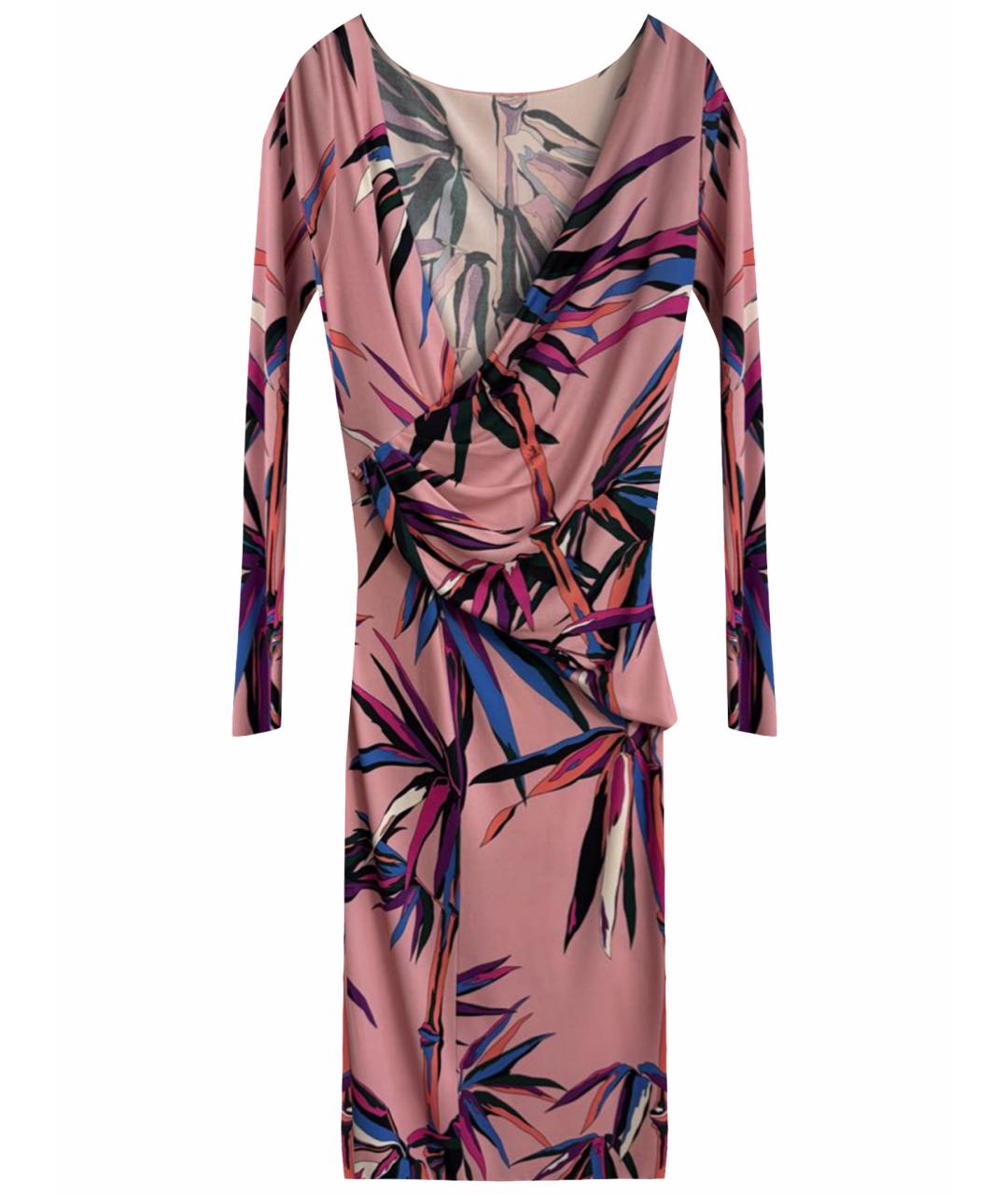 EMILIO PUCCI Розовое вискозное повседневное платье, фото 1