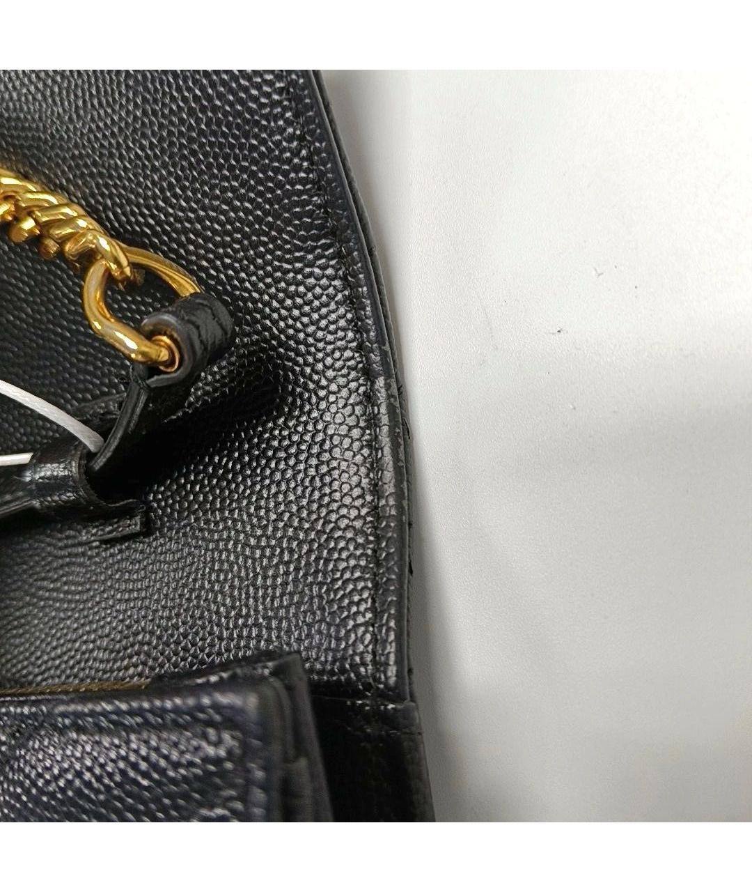 SAINT LAURENT Черная кожаная сумка через плечо, фото 8