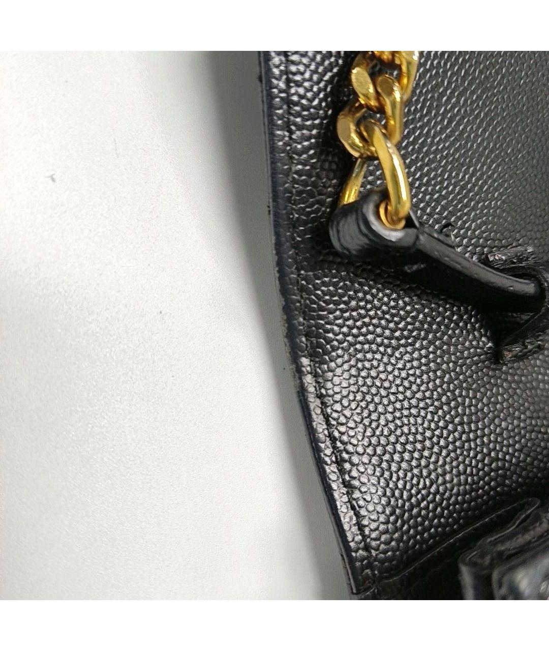 SAINT LAURENT Черная кожаная сумка через плечо, фото 7