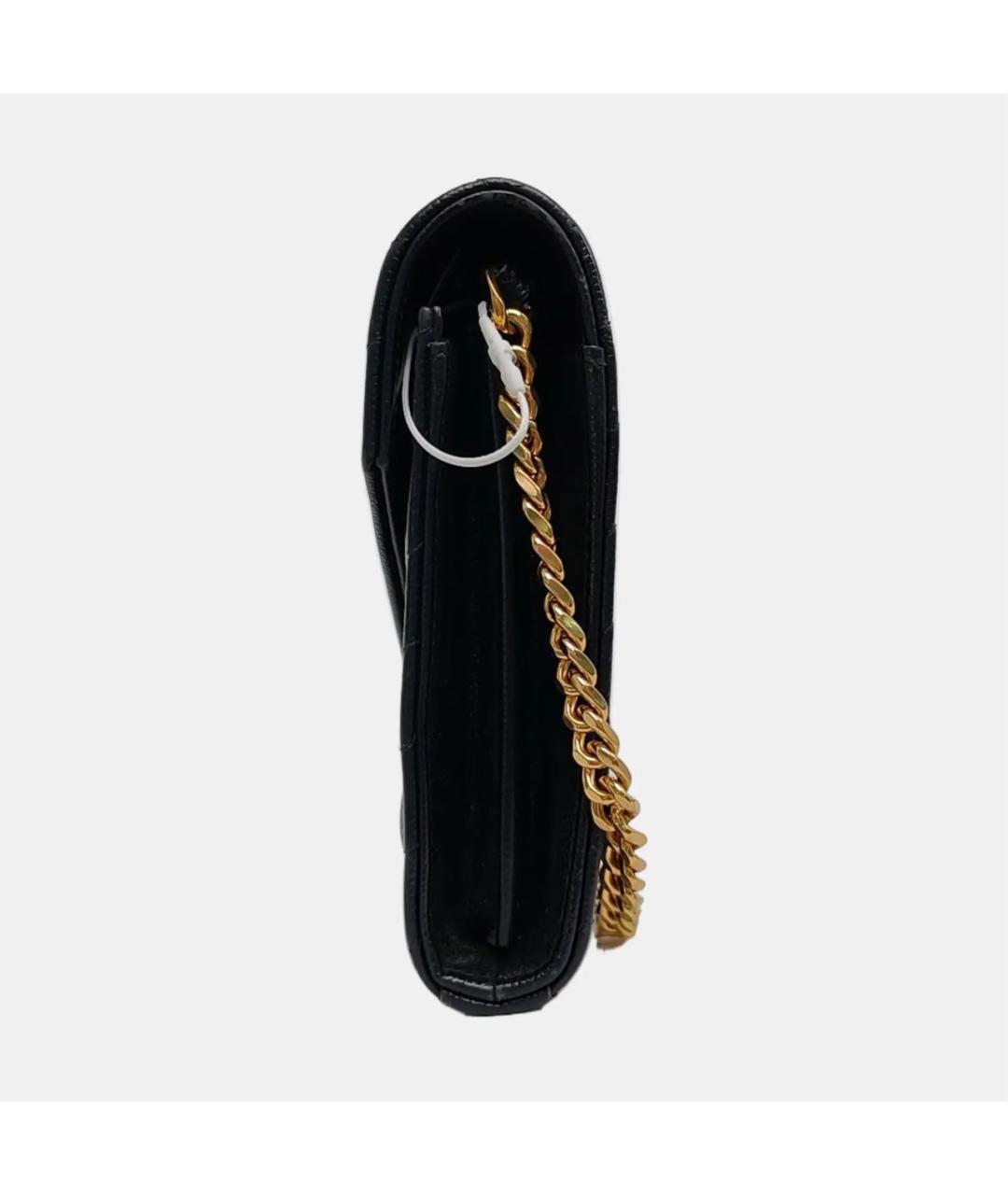 SAINT LAURENT Черная кожаная сумка через плечо, фото 2