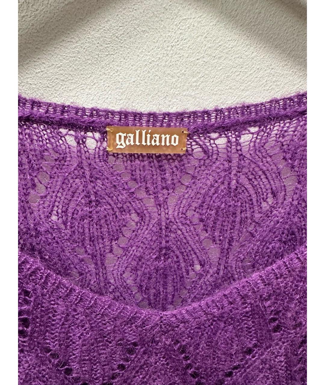 JOHN GALLIANO Фиолетовый шерстяной джемпер / свитер, фото 3