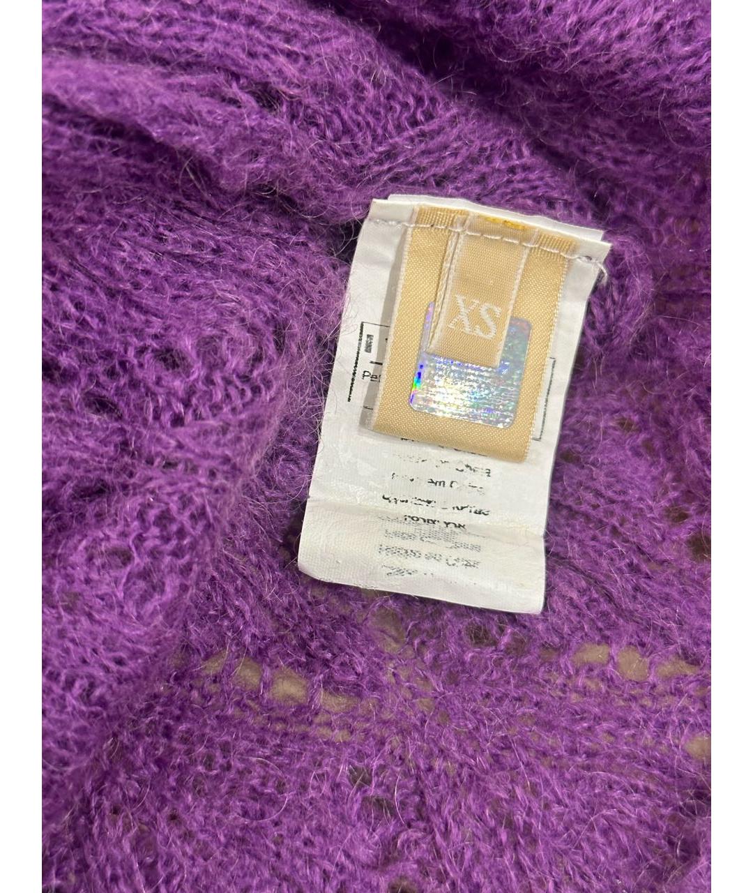 JOHN GALLIANO Фиолетовый шерстяной джемпер / свитер, фото 6