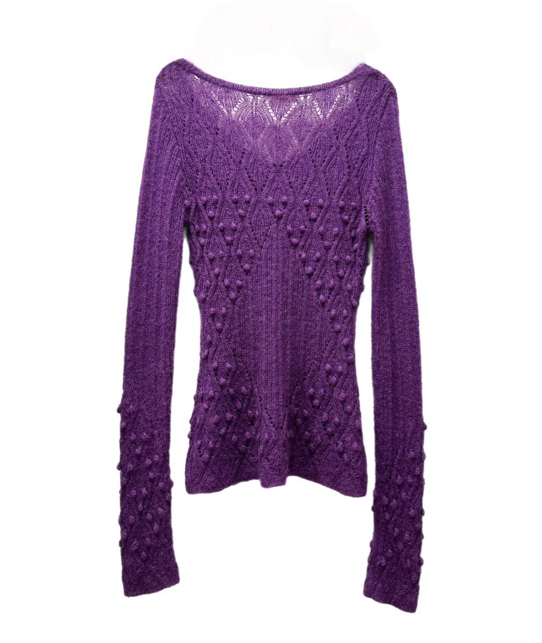 JOHN GALLIANO Фиолетовый шерстяной джемпер / свитер, фото 2