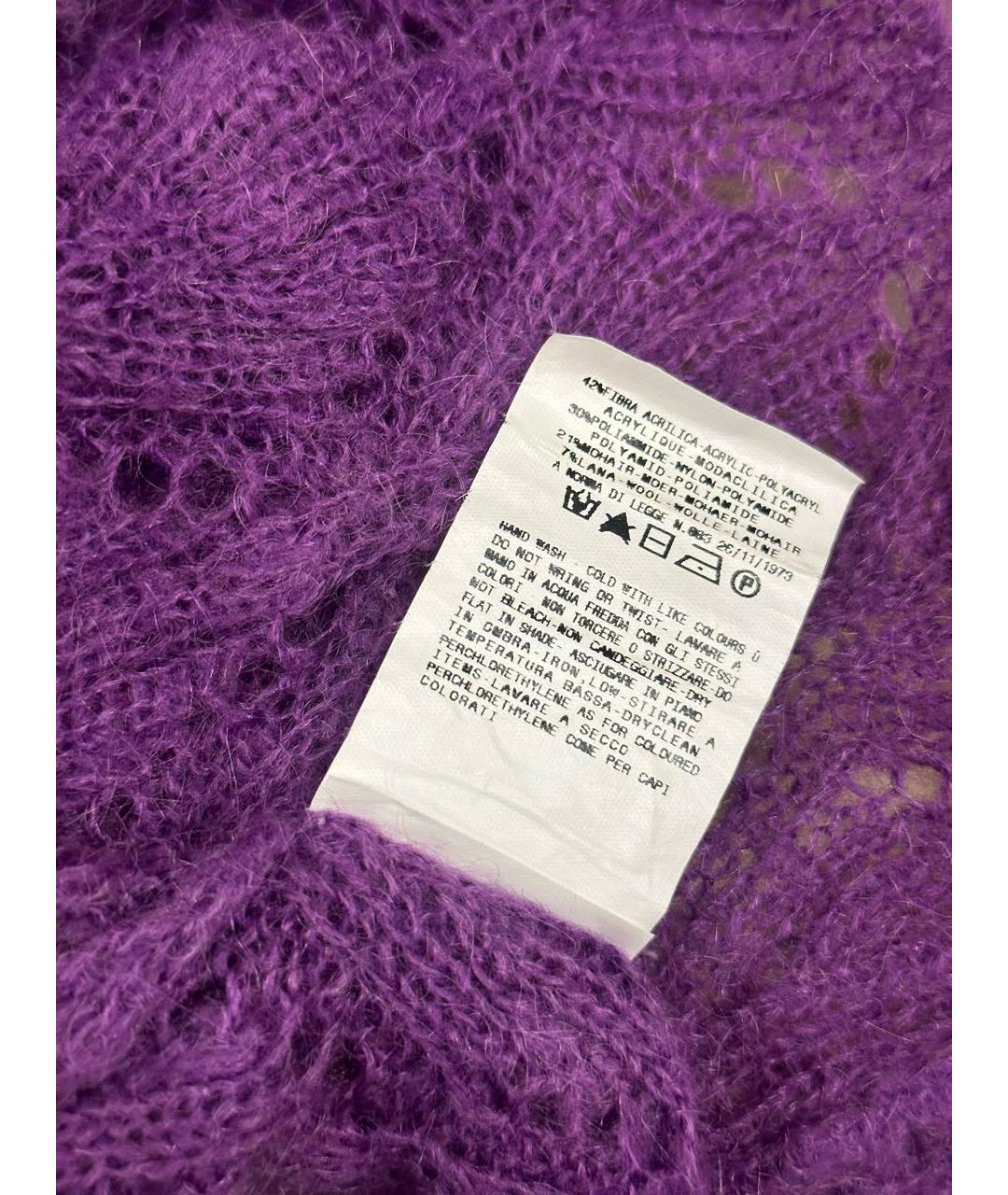 JOHN GALLIANO Фиолетовый шерстяной джемпер / свитер, фото 7